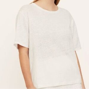 Vince Women’s Linen Short Sleeve Tee White Size XXXL NEW WITH TAGS Retail $125